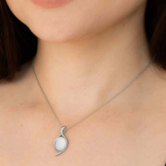 Premium Royal Sterling Silver Opal Pendant