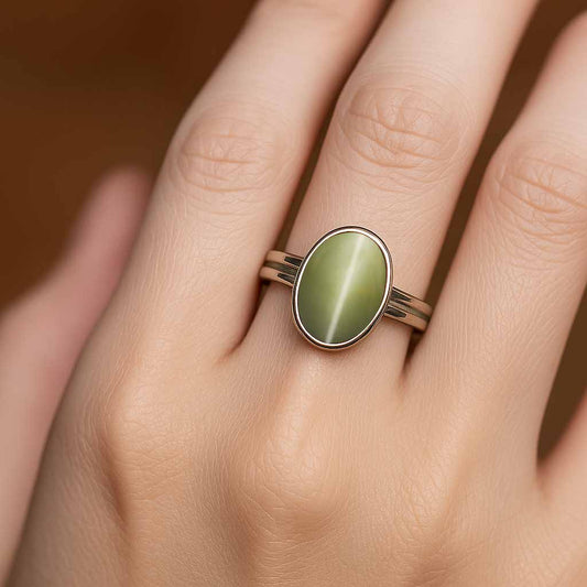 Grand Heritage 925 Silver Ladies’ Cat’s Eye Stone Ring