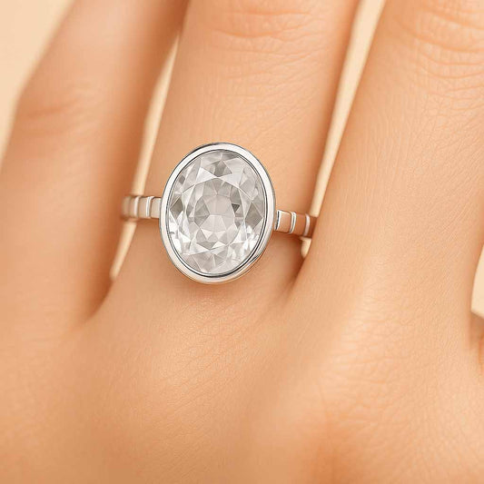 Grand Heritage 925 Sterling Silver Zircon Stone Ring for Women
