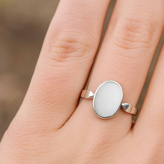 Luxury Heritage 925 Sterling Silver Opal Ring for Women