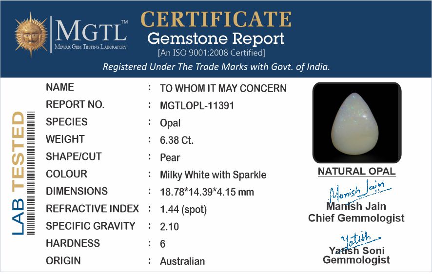 Opal - 6.38 Carats