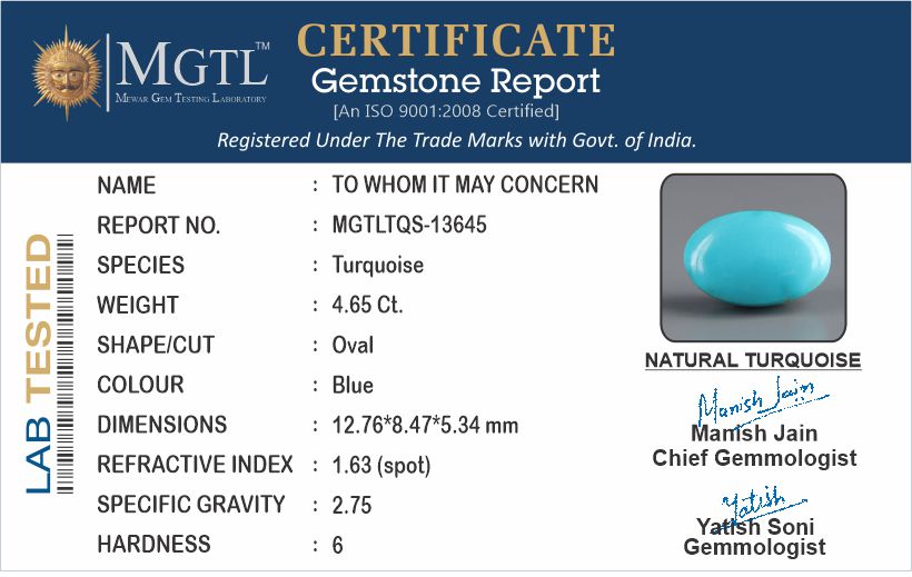 Turquoise - 4.65 Carats
