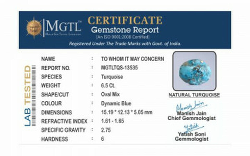 Turquoise - 6.50 Carats