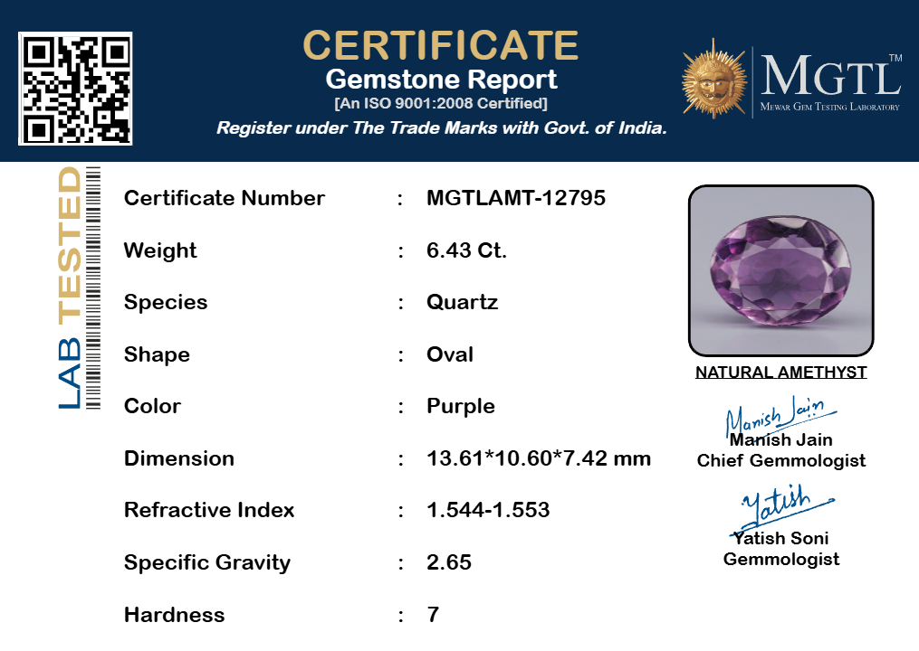 Amethyst - 6.43 Carats