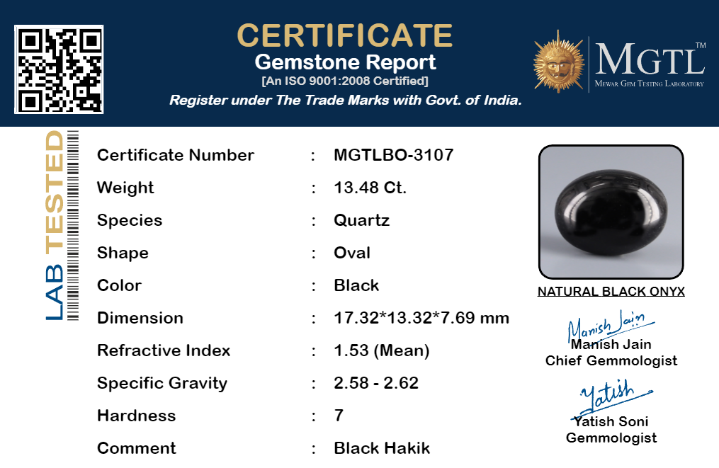 Black Onyx - 13.48 Carats
