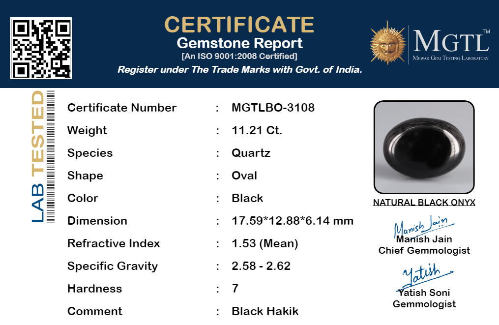 Black Onyx - 11.21 Carats