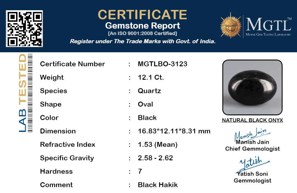Black Onyx - 12.1 Carats