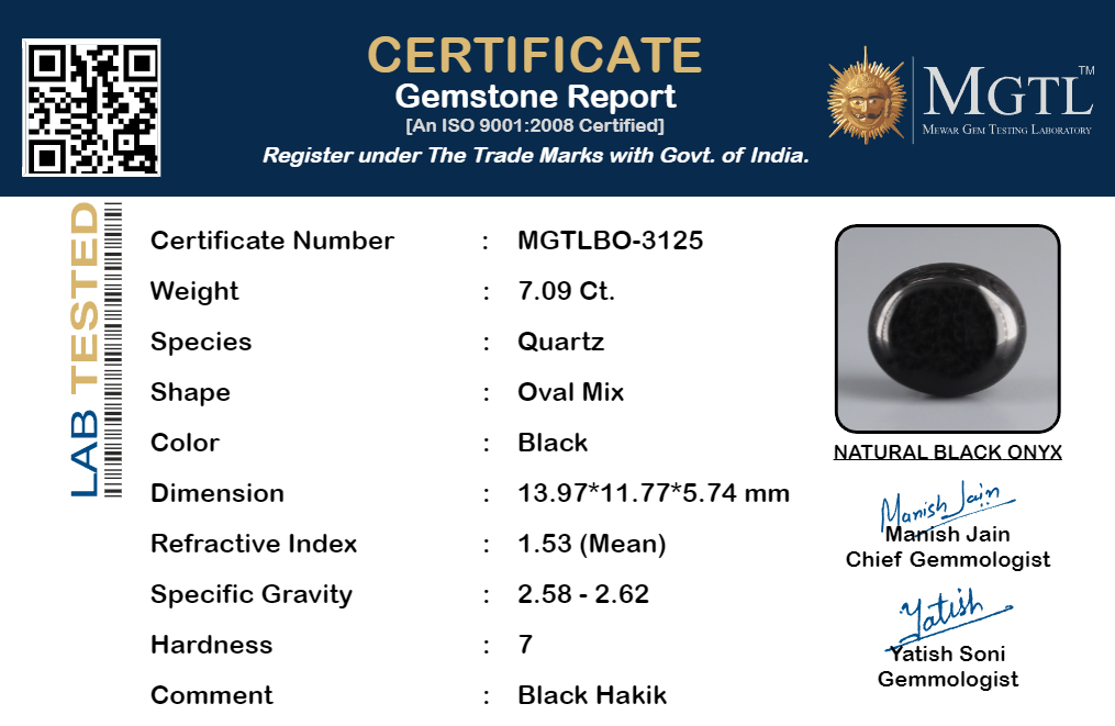 Black Onyx - 7.09 Carats