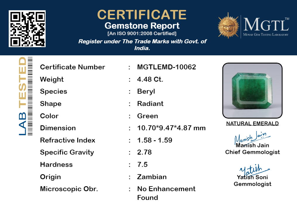 Emerald (Panna) - 4.48 Carats