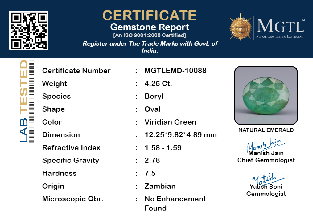 Emerald (Panna) - 4.25 Carats