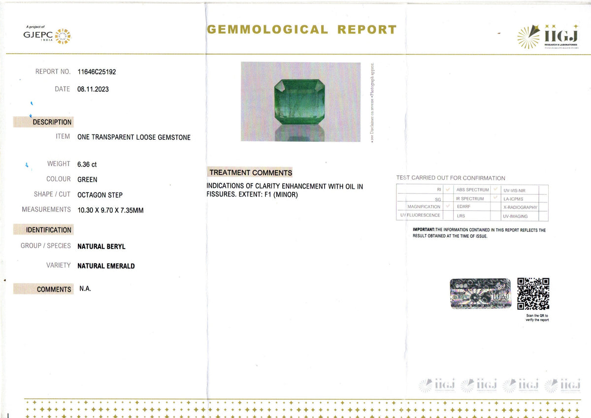 Emerald (Panna) - 6.36 Carats