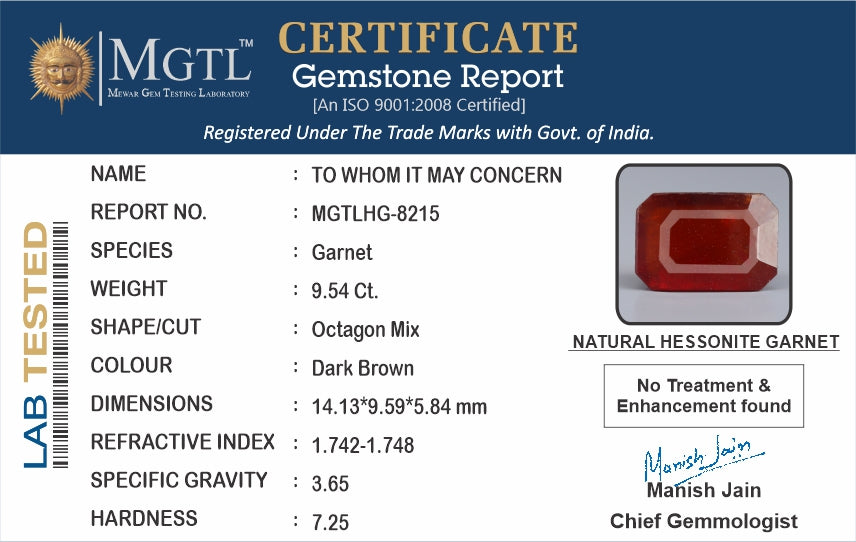 Hessonite (Gomed) - 9.54 Carats