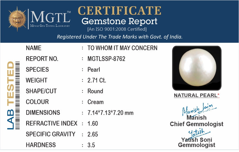 Keshi Pearl (Moti) - 2.71 Carats