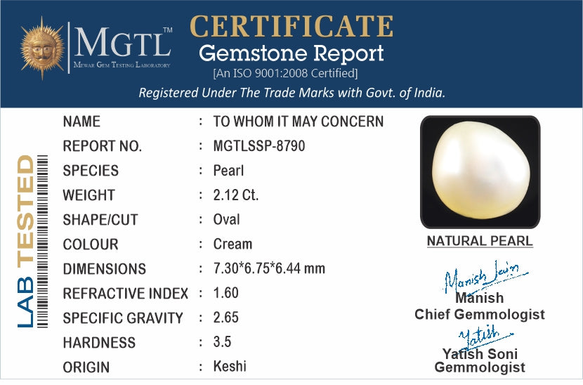 Keshi Pearl (Moti) - 2.12 Carats
