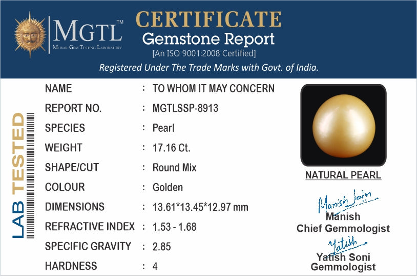 Keshi Pearl - 17.16 Carats (Moti - 18.70 Ratti)