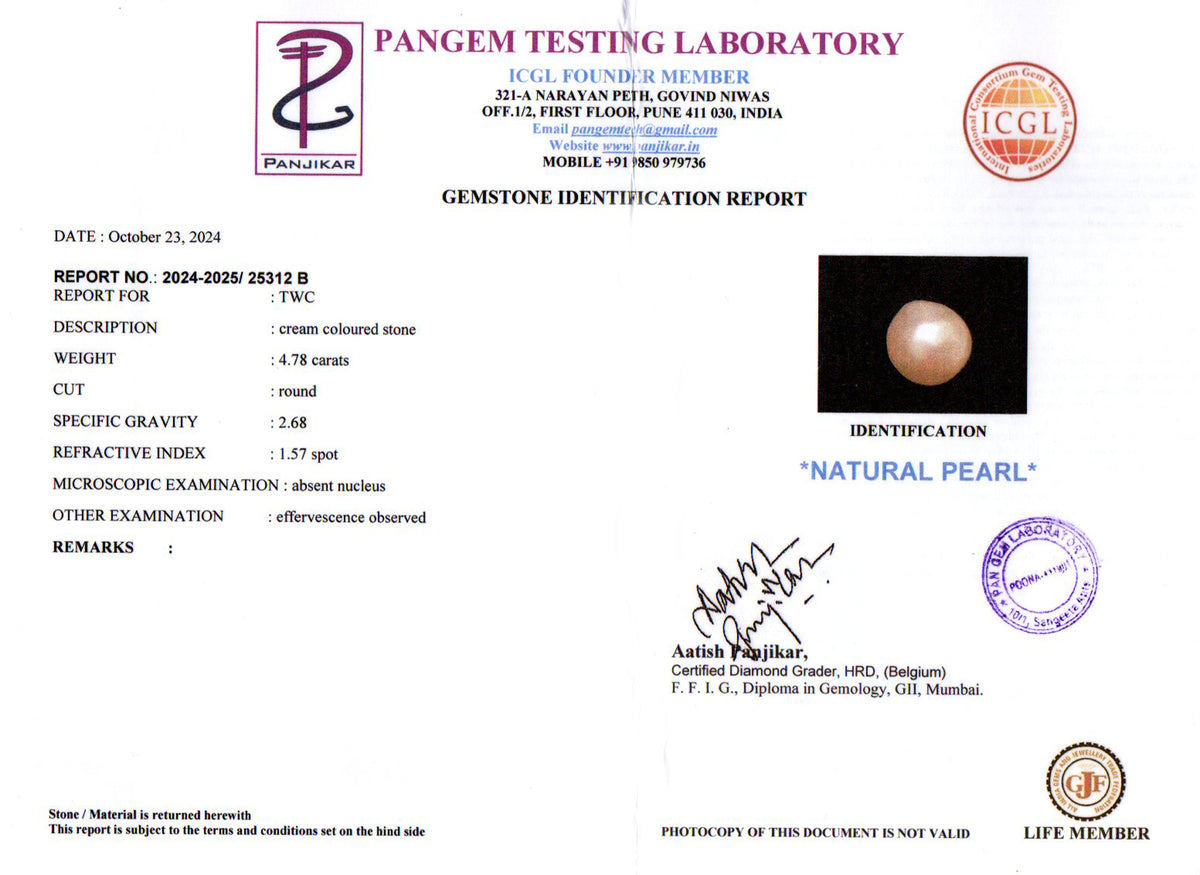 Keshi Pearl (Moti) - 4.78 Carats