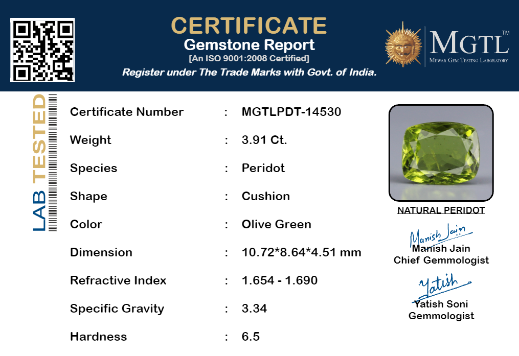 Peridot - 3.91 Carats
