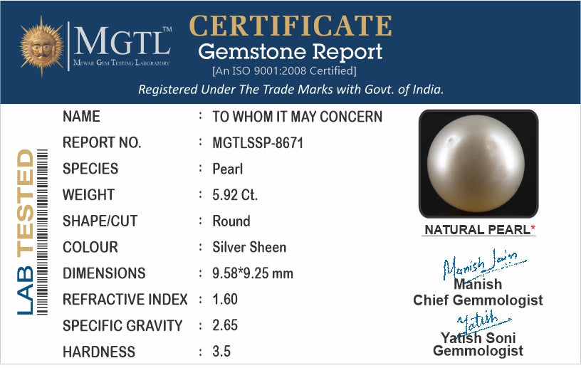 South Sea Pearl (Moti) - 5.92 Carats