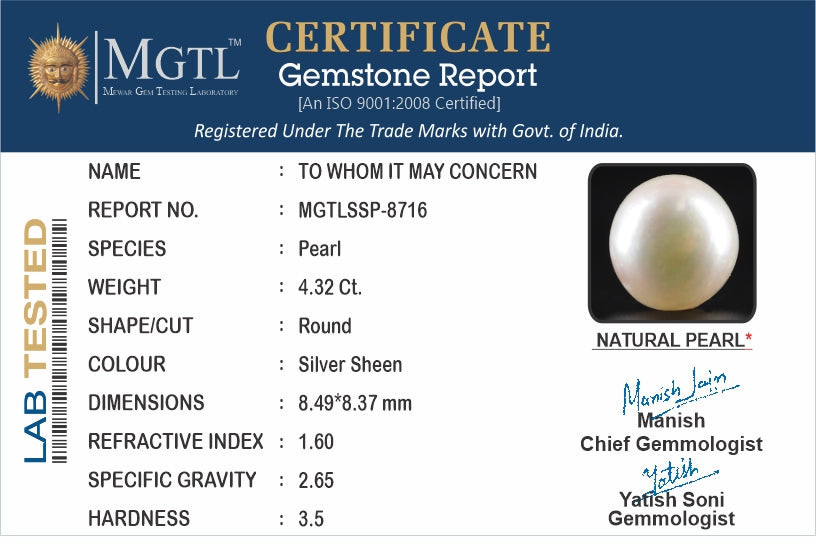 South Sea Pearl (Moti) - 4.32 Carats