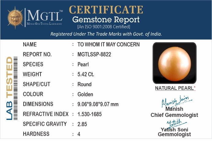 South Sea Pearl - 5.42 Carats (Moti - 5.91 Ratti)
