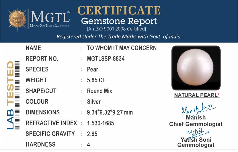 South Sea Pearl (Moti) - 6.35 Carats