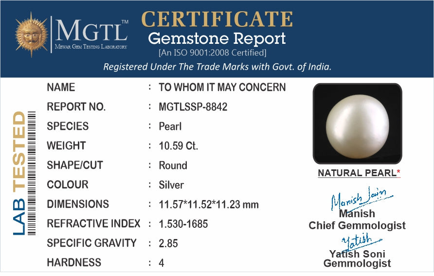 South Sea Pearl (Moti) - 10.59 Carats