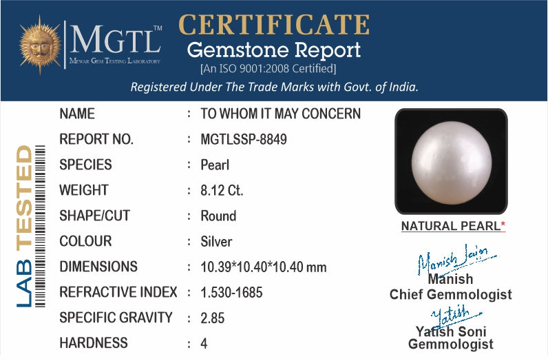 South Sea Pearl (Moti) - 8.12 Carats