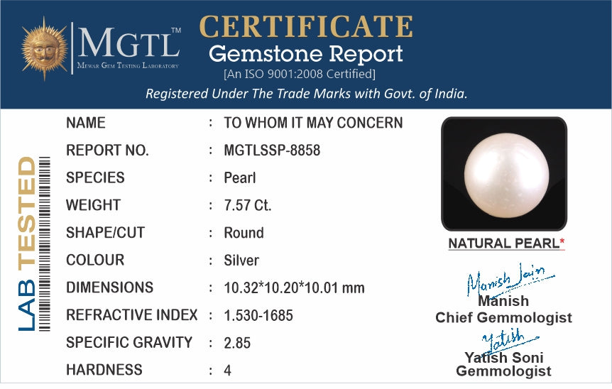 South Sea Pearl (Moti) - 7.57 Carats
