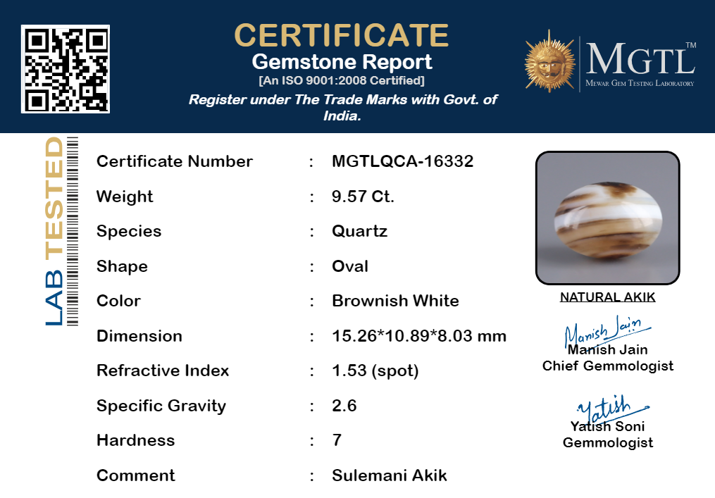 Hakik (Agate) - 9.57 Carats