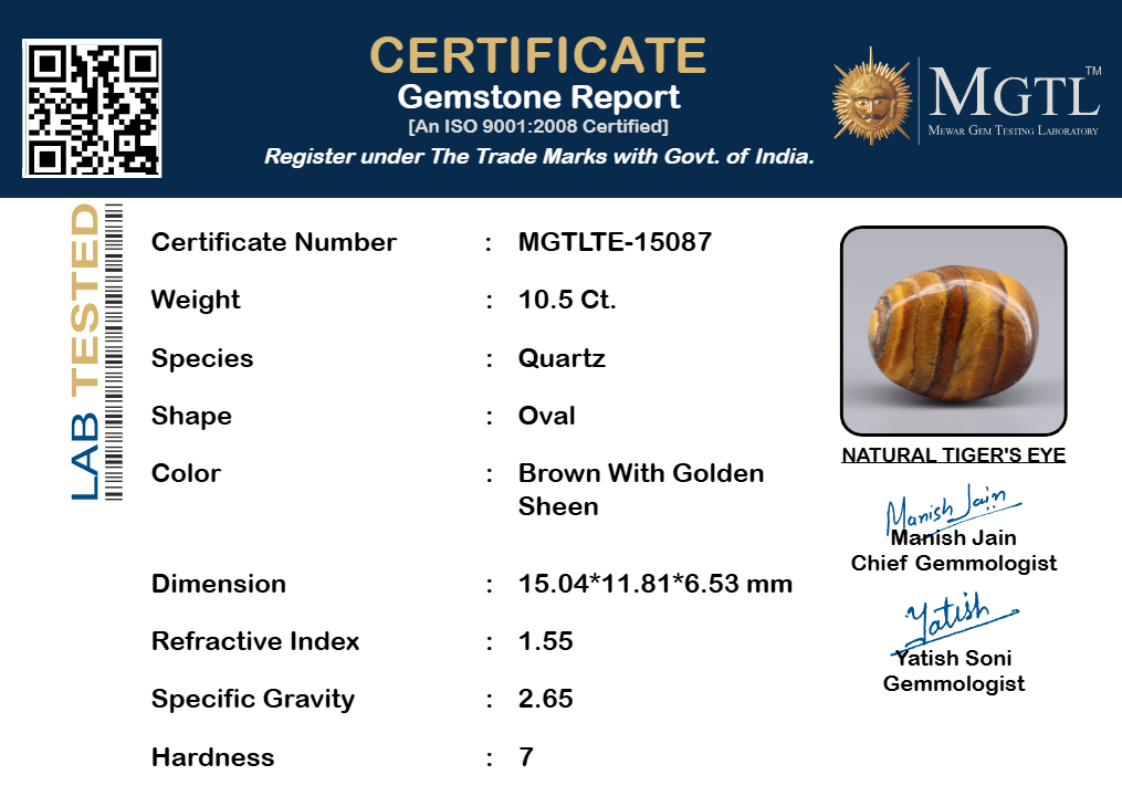 Tiger Eye - 10.50 Carats