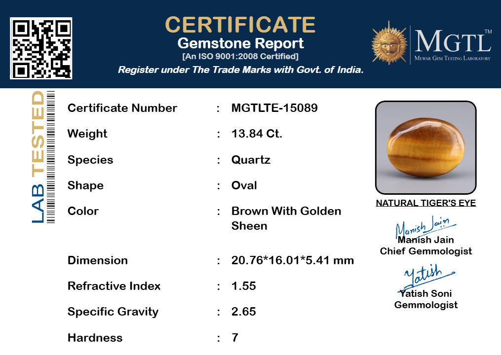 Tiger Eye - 13.84 Carats