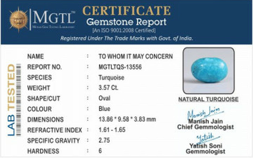 Turquoise - 3.57 Carats