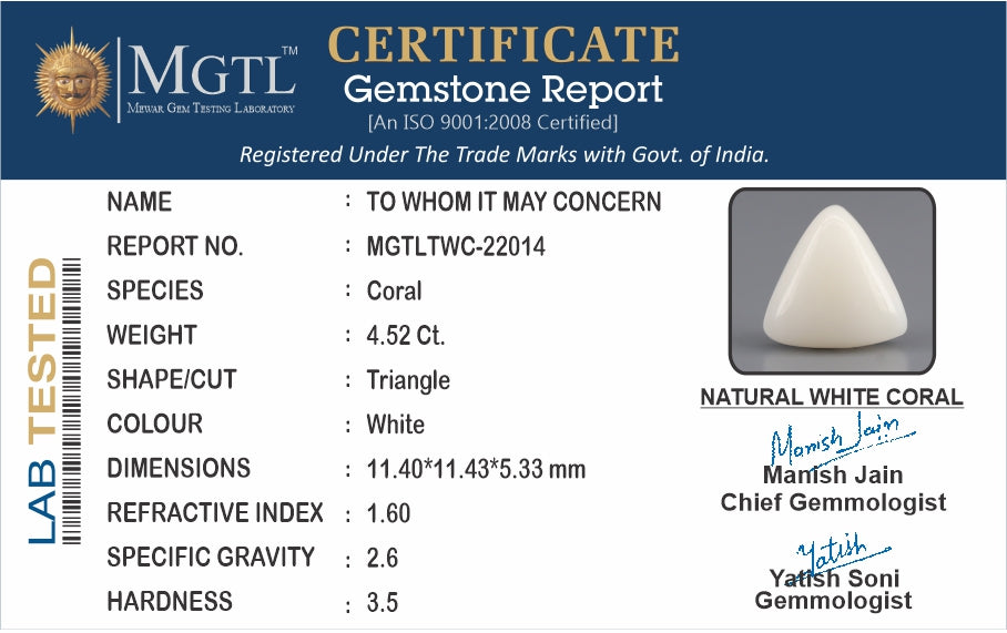 White Coral - 4.52 Carats