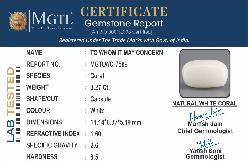White Coral - 3.27 Carats