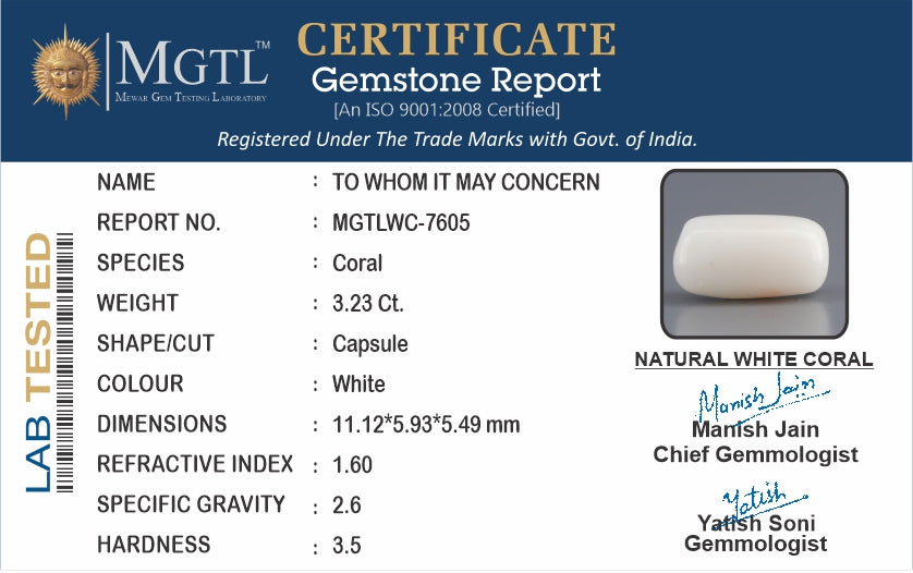 White Coral - 3.23 Carats