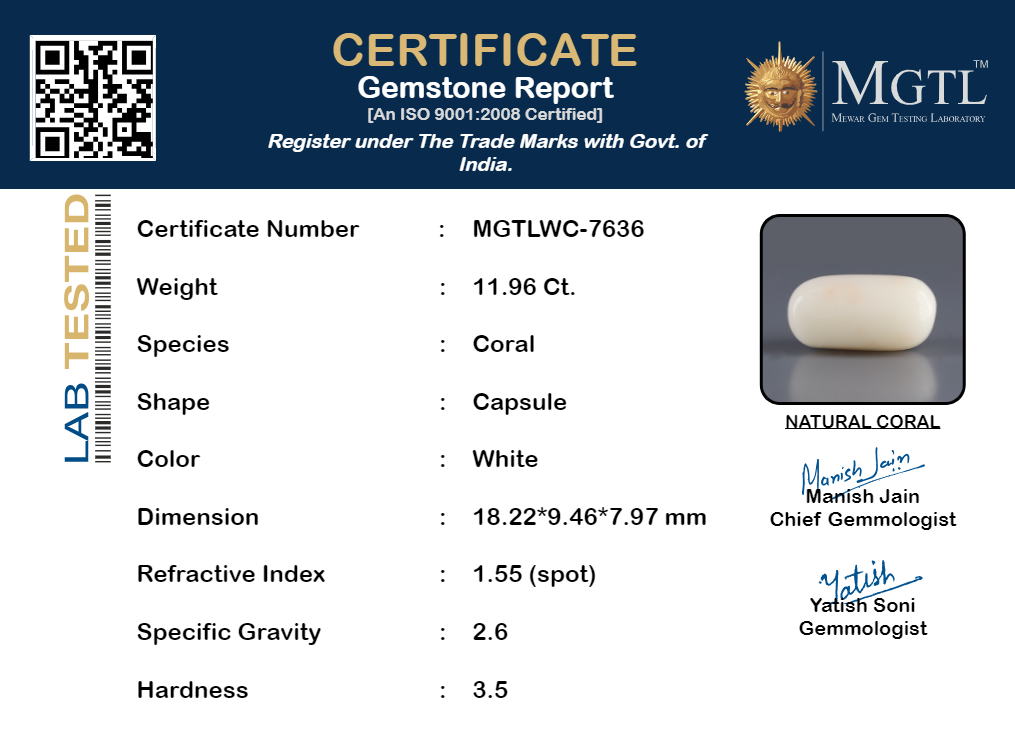 White Coral - 11.96 Carats