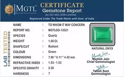 Green Onyx - 1.68 Carats