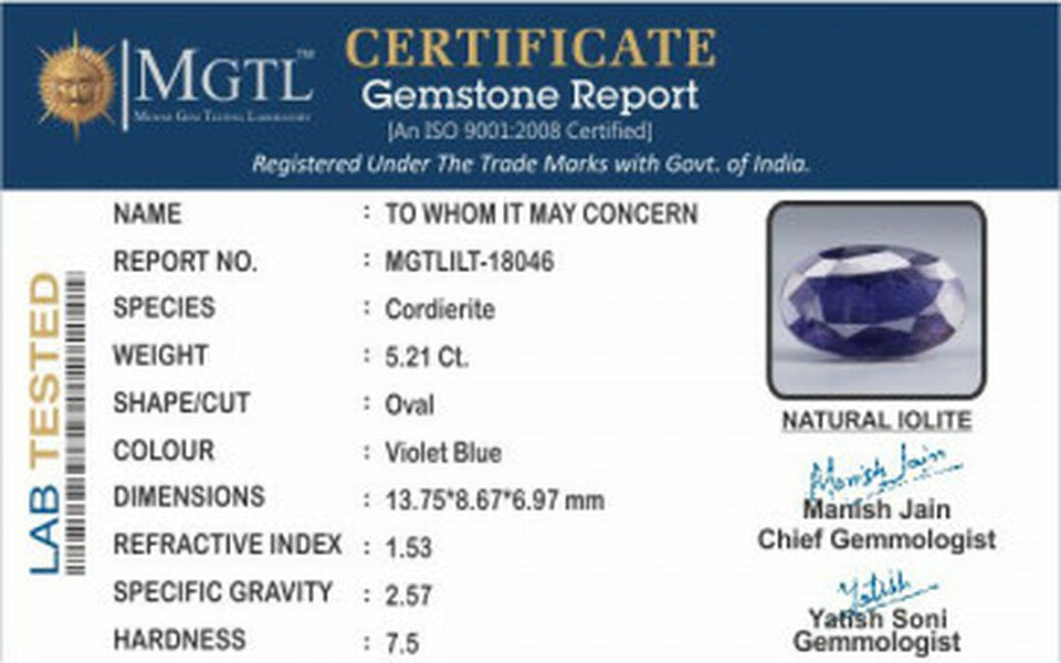 Iolite (Neeli)- 4.48 Carats