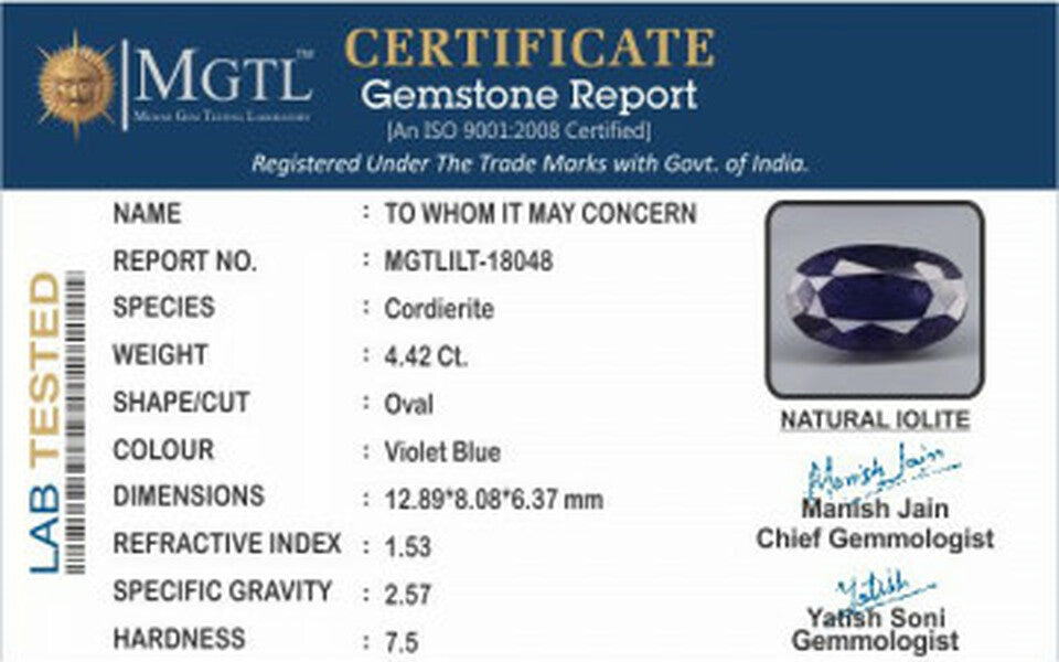 Iolite (Neeli)- 4.42 Carats