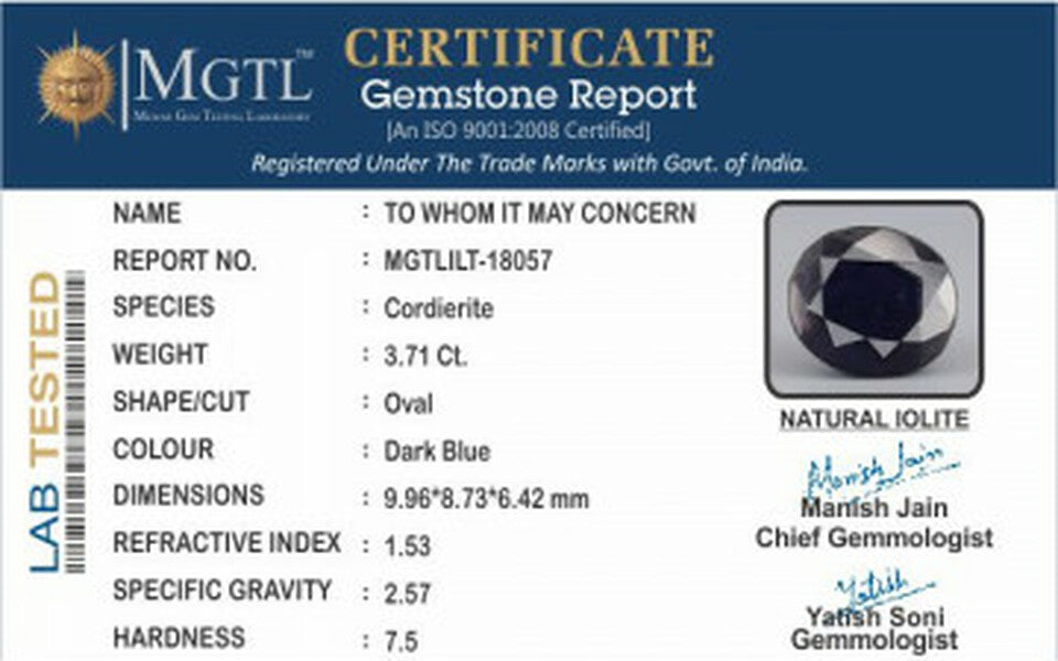 Iolite (Neeli)- 3.71 Carats