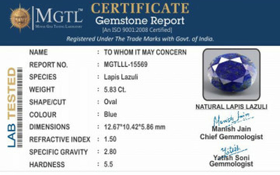 Lapis Lazuli - 5.83 Carats