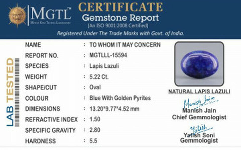 Lapis Lazuli - 5.22 Carats