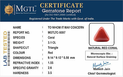 Red Coral (Moonga) - 3.10 Carats