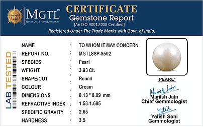 South Sea Pearl - 3.93 Carats (Moti - 4.28 Ratti)
