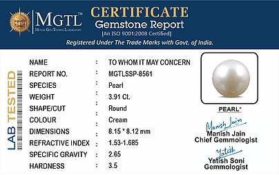 South Sea Pearl - 3.91 Carats (Moti - 4.26 Ratti)