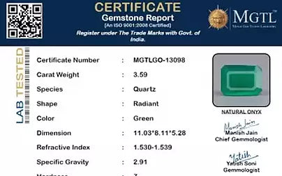 Green Onyx - 3.59 Carats