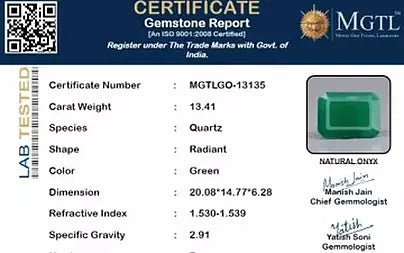 Green Onyx - 13.41 Carats