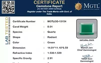 Green Onyx - 8.01 Carats