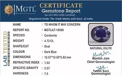 Iolite (Neeli)- 4.72 Carats