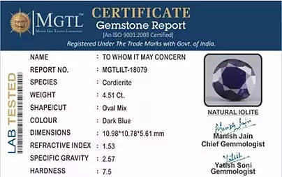 Iolite (Neeli)- 4.51 Carats